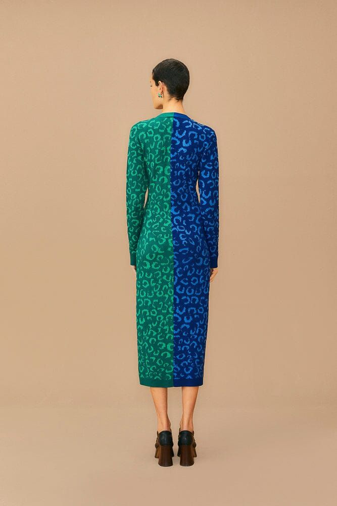 Mixed Leopards Knit Midi Cardigan Dress sold by FARM Rio product image thumbnail 4