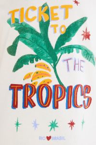 Ticket To The Tropics Organic Cotton T-Shirt sold by FARM Rio