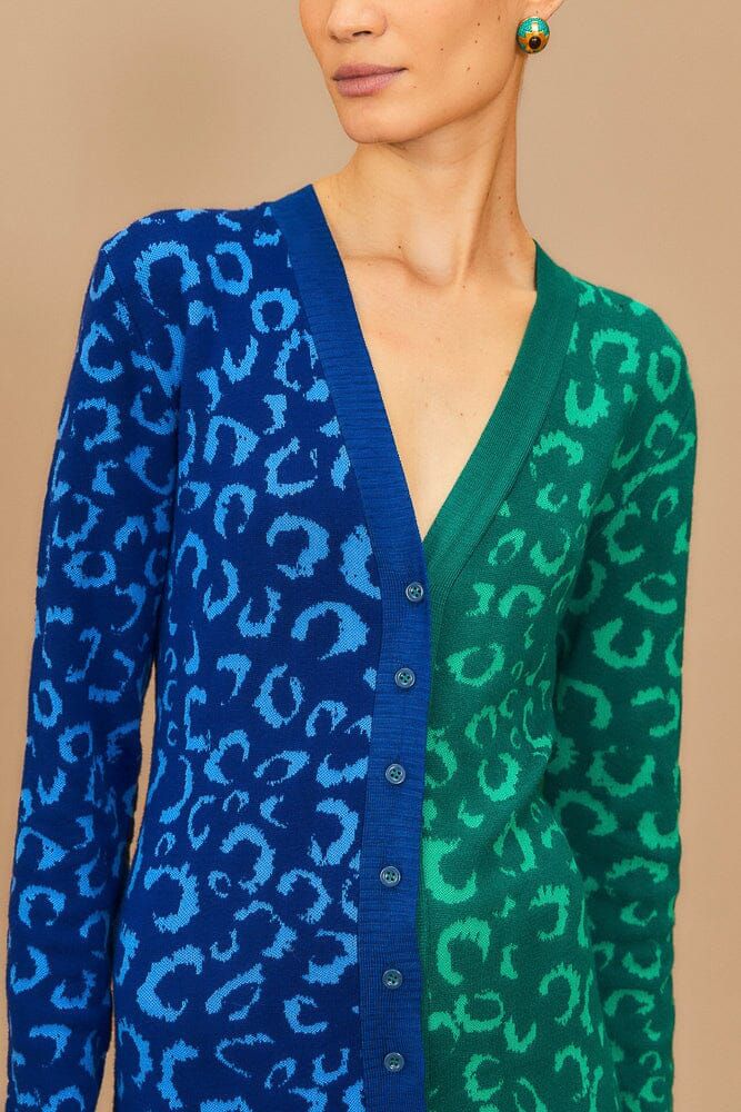 Mixed Leopards Knit Midi Cardigan Dress sold by FARM Rio product image thumbnail 3