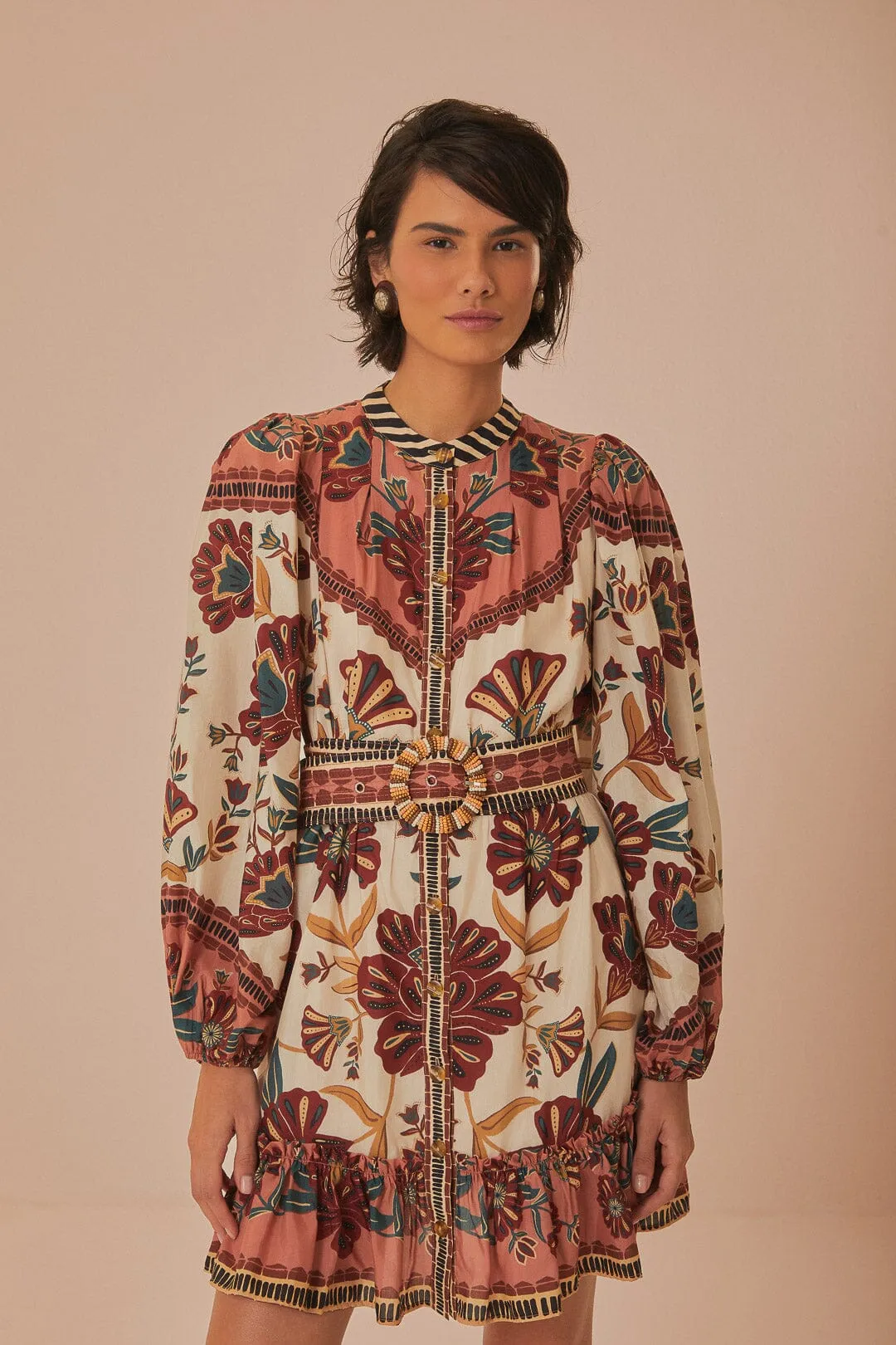 Cream Riad Mini Dress sold by FARM Rio