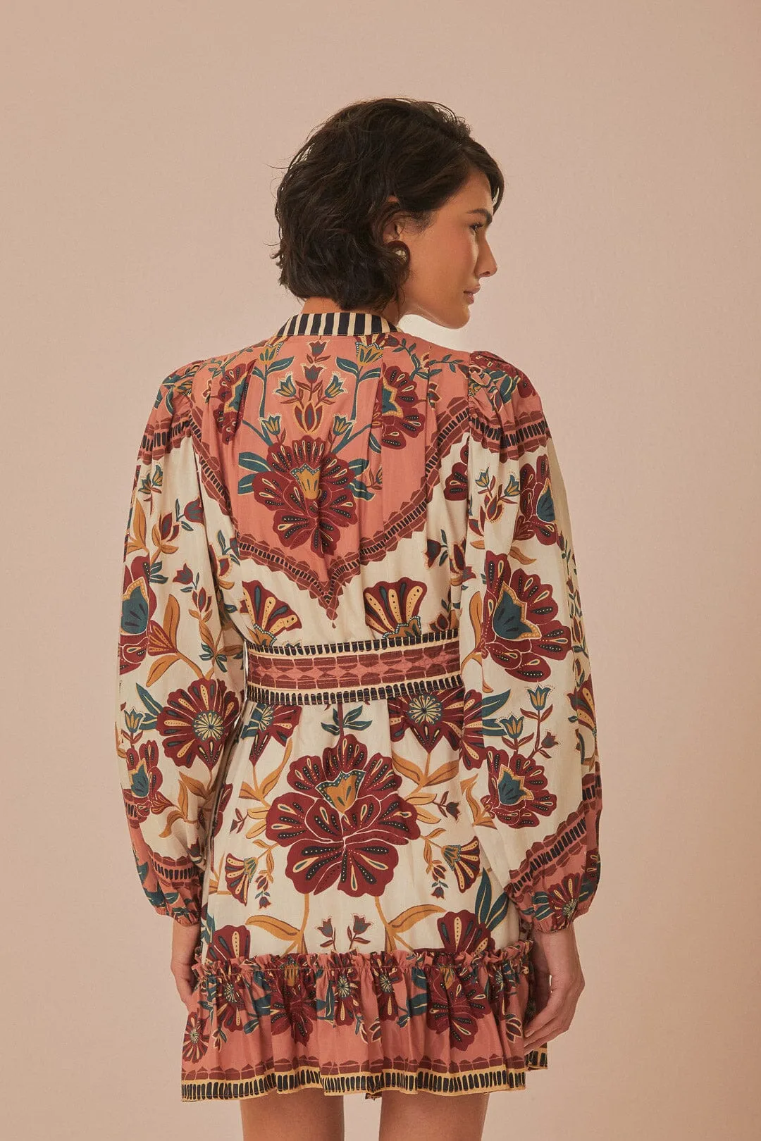 Cream Riad Mini Dress sold by FARM Rio product image thumbnail 4