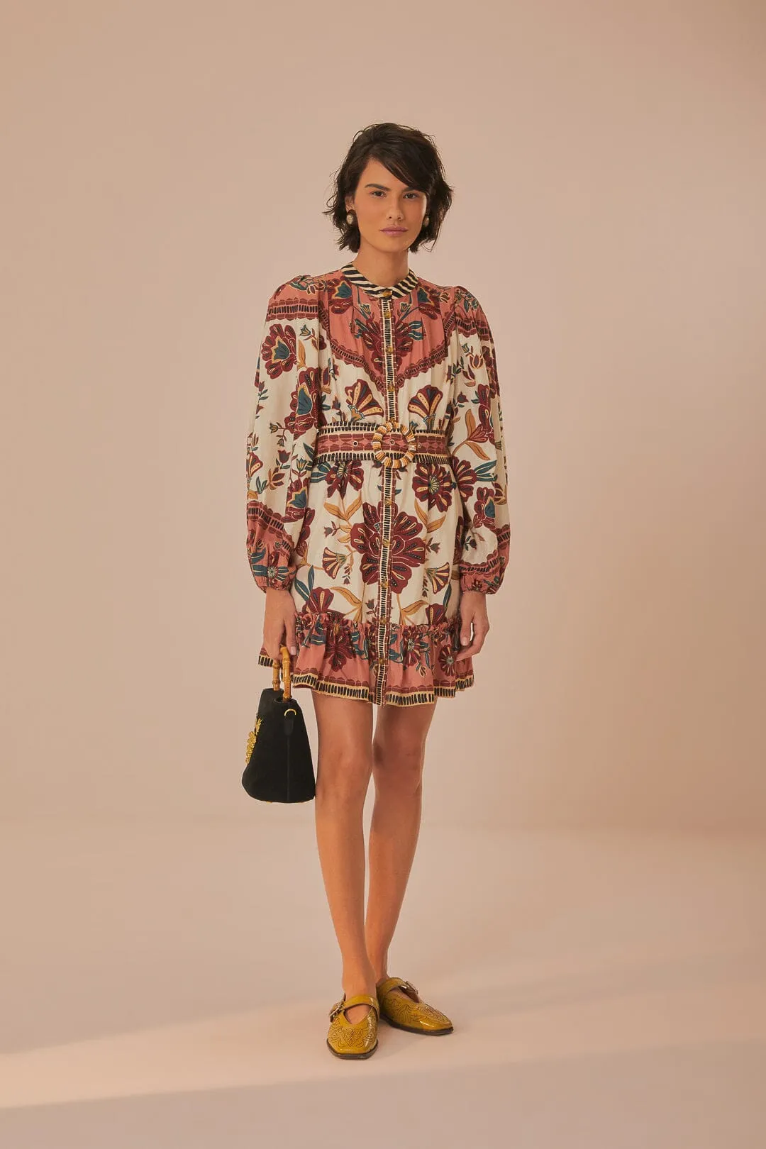 Cream Riad Mini Dress sold by FARM Rio product image thumbnail 2