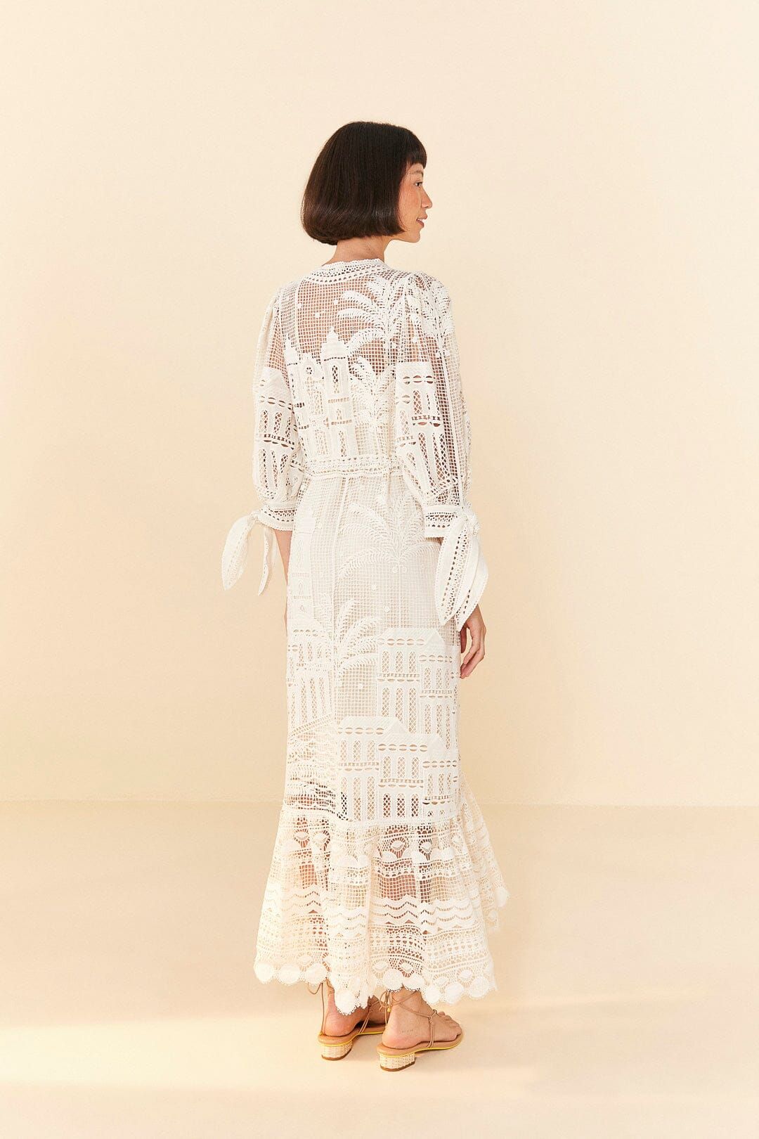 farm rio morada boa guipure lace maxi dress Farm Rio Morada Boa Guipure Dress