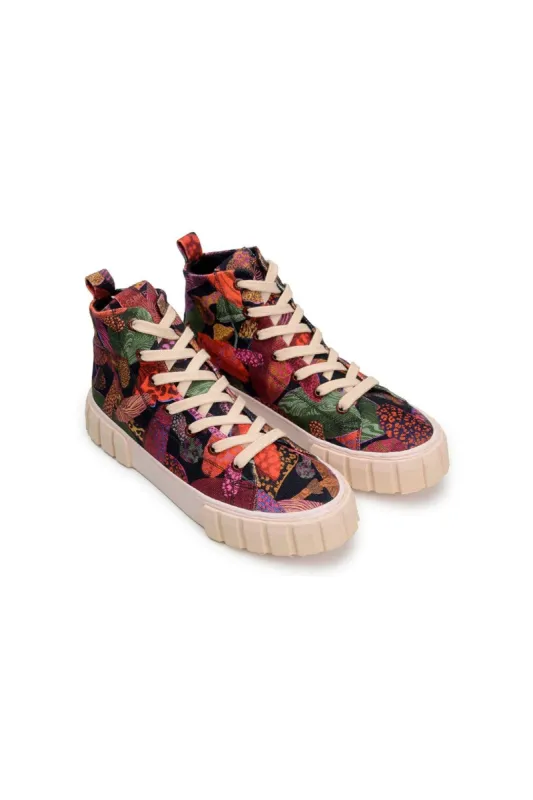 Black Leopard Mushroom Flatform Sneaker sold by FARM Rio