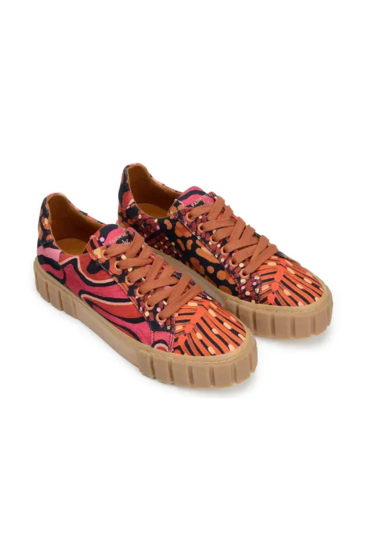 Black Leopard Hearts Flatform Sneaker sold by FARM Rio