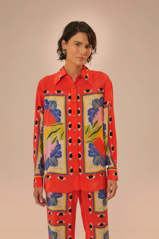 Sand Surreal Scarf Pajama Shirt sold by FARM Rio