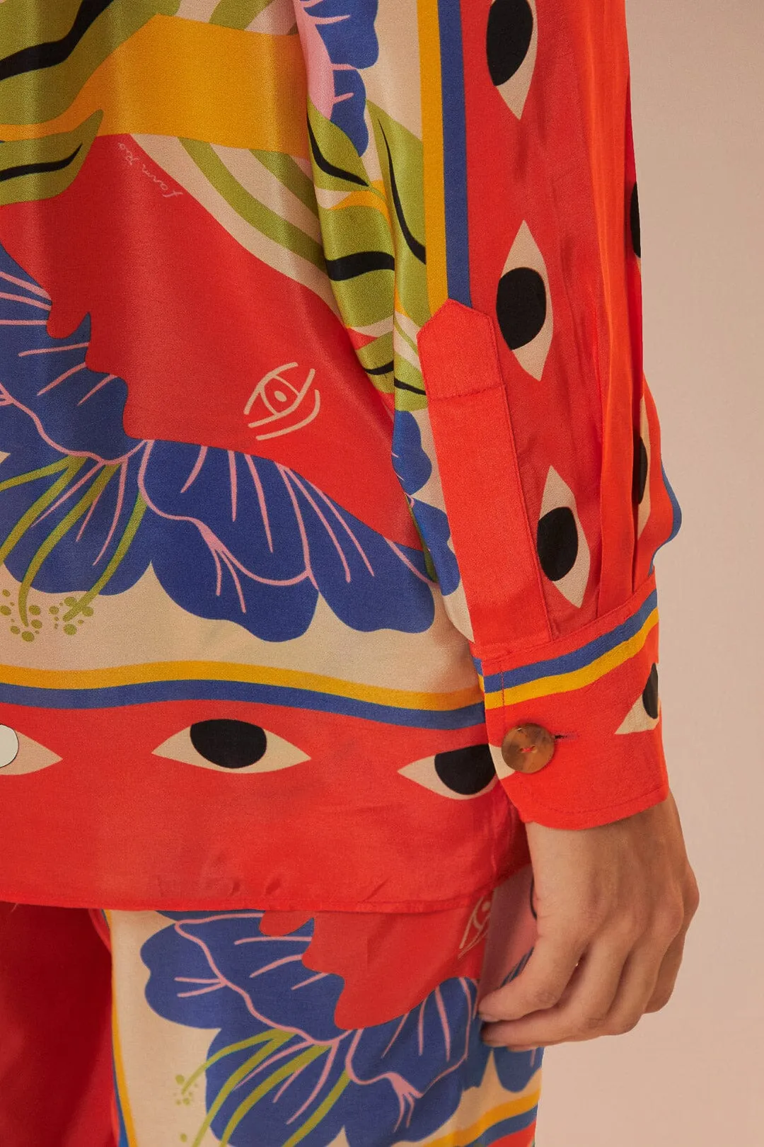 Sand Surreal Scarf Pajama Shirt sold by FARM Rio product image thumbnail 5