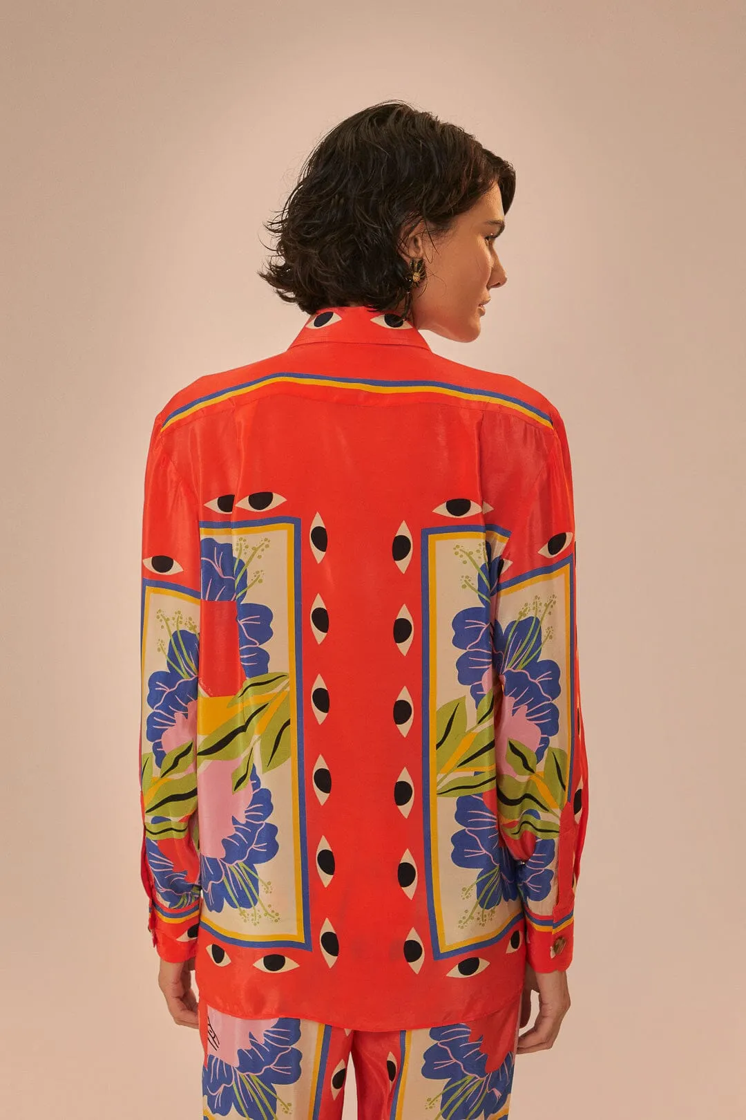 Sand Surreal Scarf Pajama Shirt sold by FARM Rio product image thumbnail 3