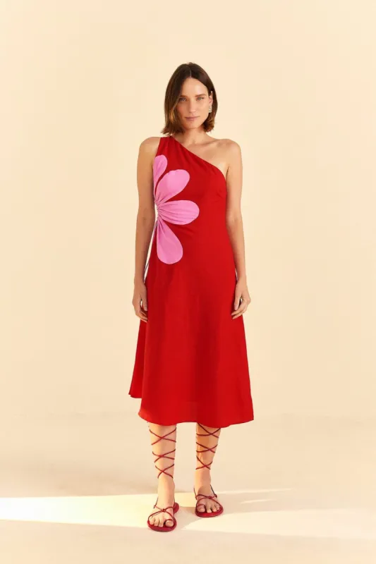 Red Cut-Out Flower Dress sold by FARM Rio