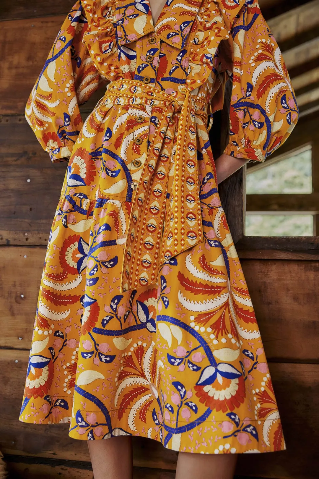 Yellow Palms Party Midi Dress sold by FARM Rio product image thumbnail 4