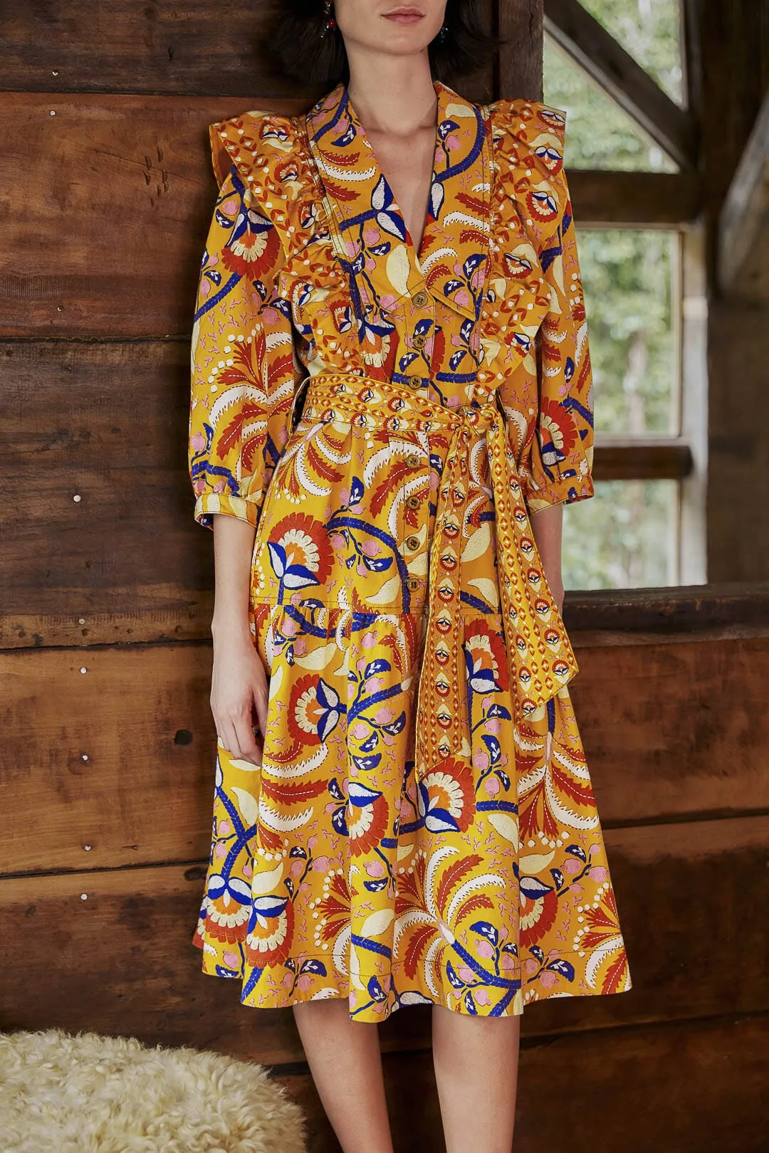 Yellow Palms Party Midi Dress sold by FARM Rio product image thumbnail 2