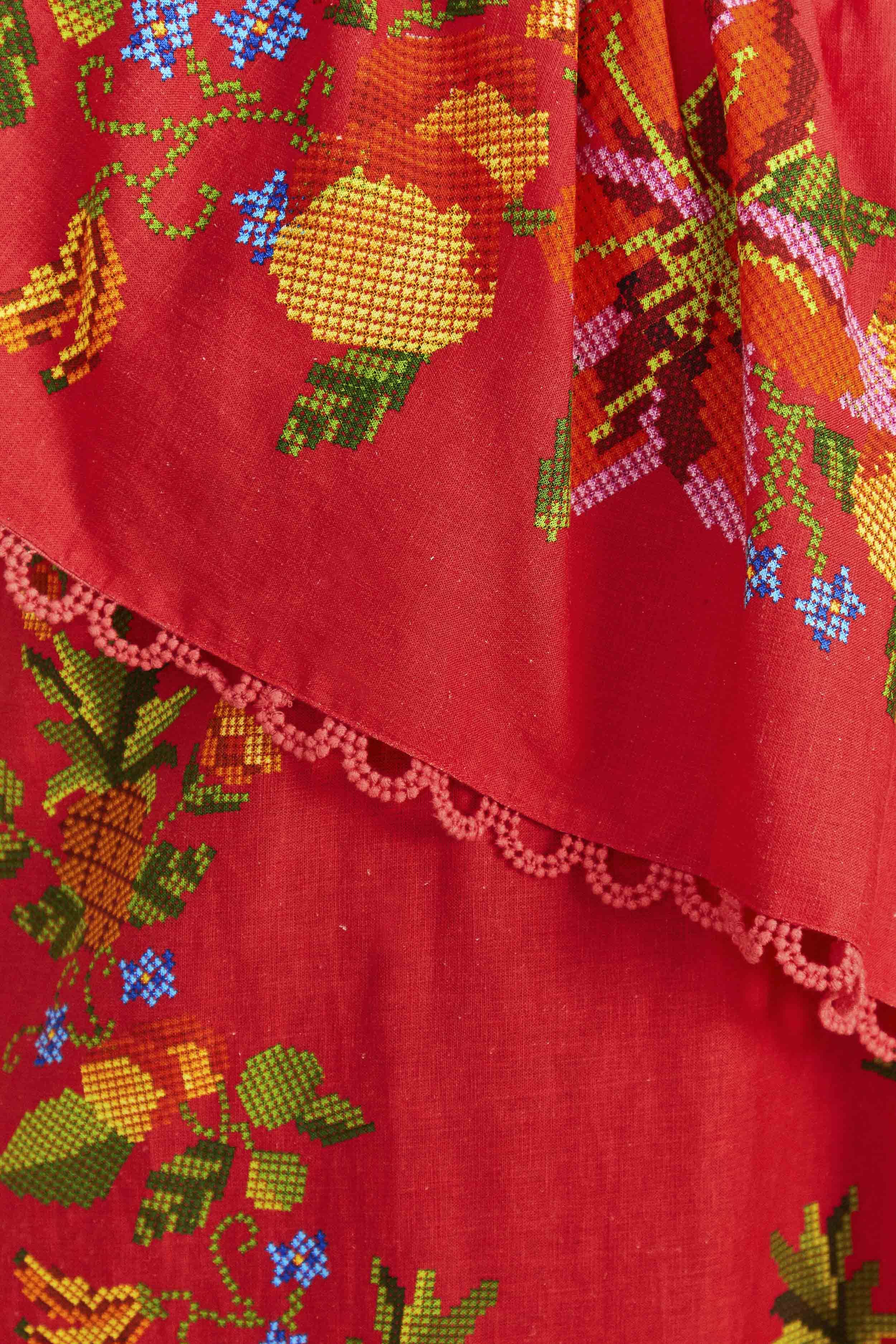 Red Tropical Romance Mini Dress sold by FARM Rio product image thumbnail 5