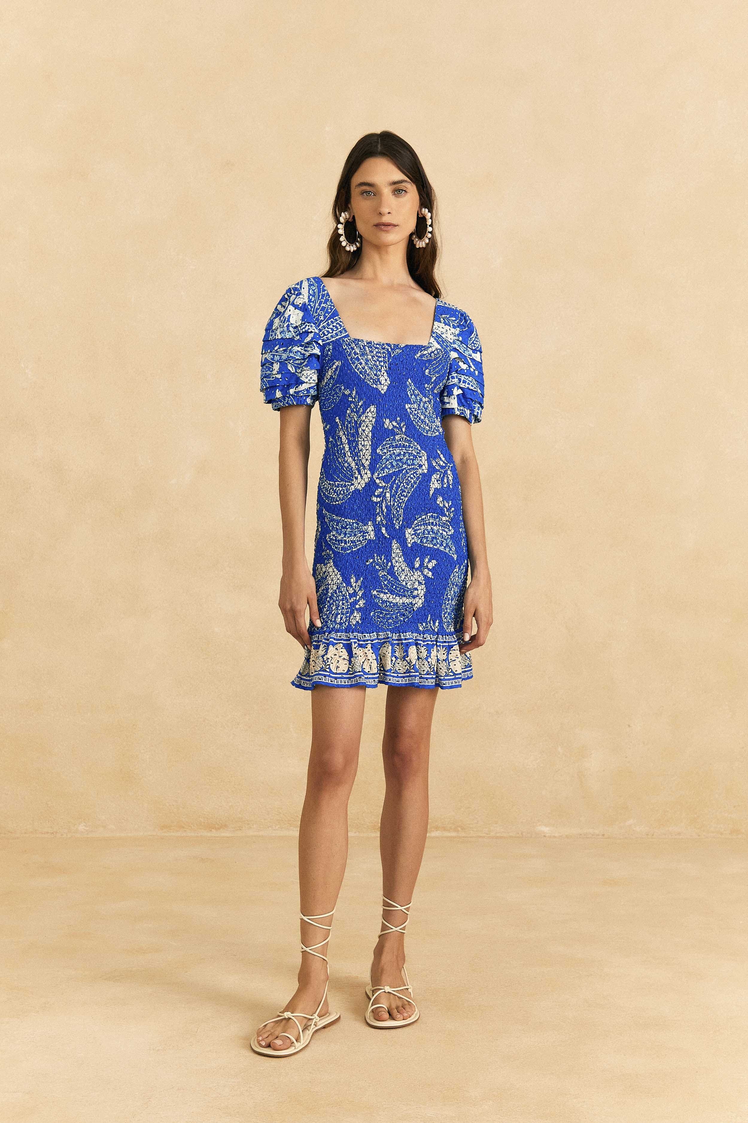 Blue Lace Banana Mini Dress sold by FARM Rio product image thumbnail 2