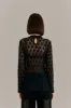 Black Lace Long Sleeve Blouse sold by FARM Rio