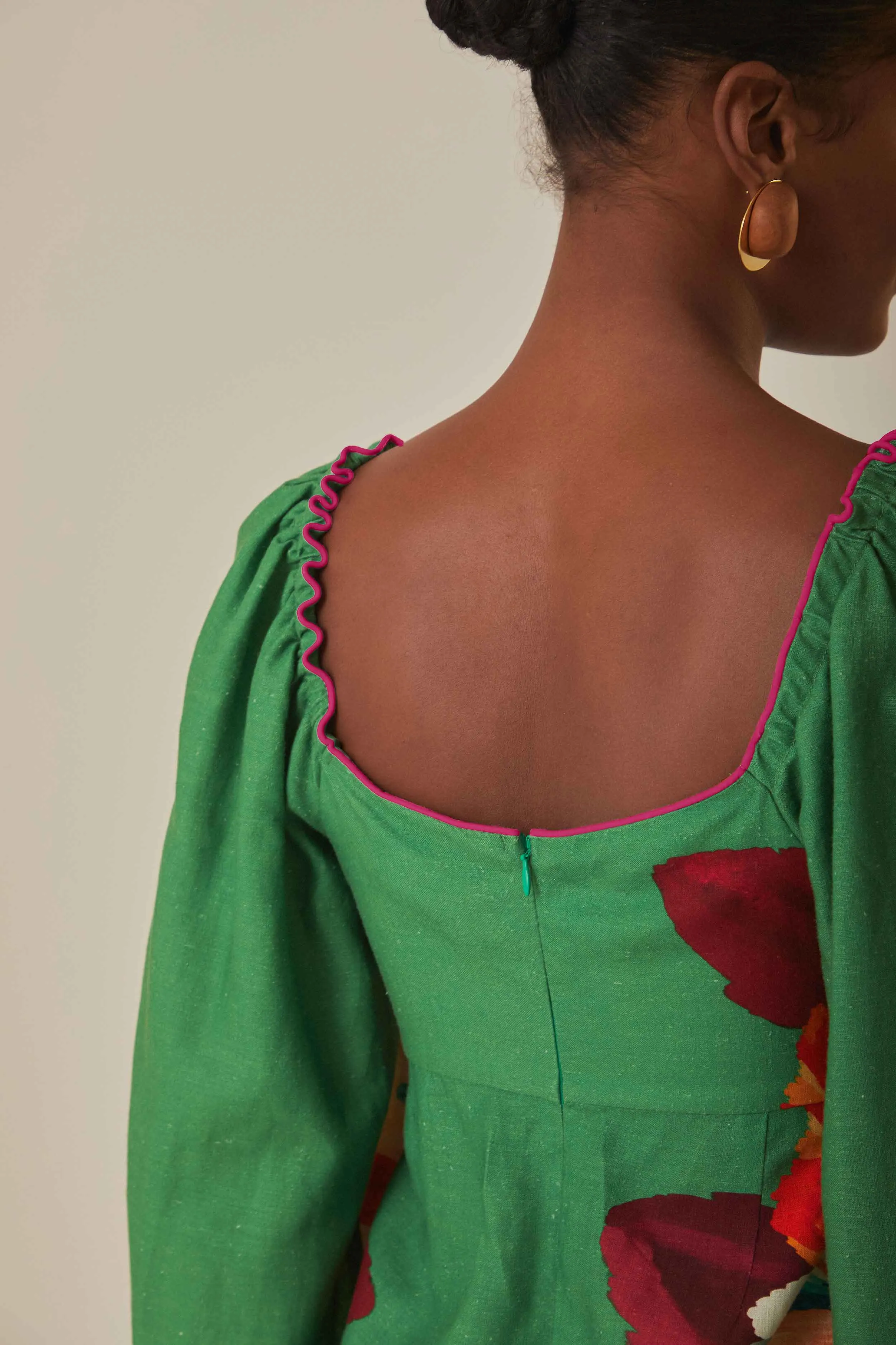 Green Tropicart Mini Dress sold by FARM Rio product image thumbnail 4