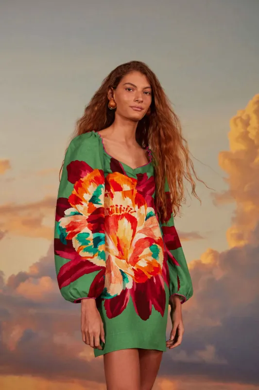 Green Tropicart Mini Dress sold by FARM Rio