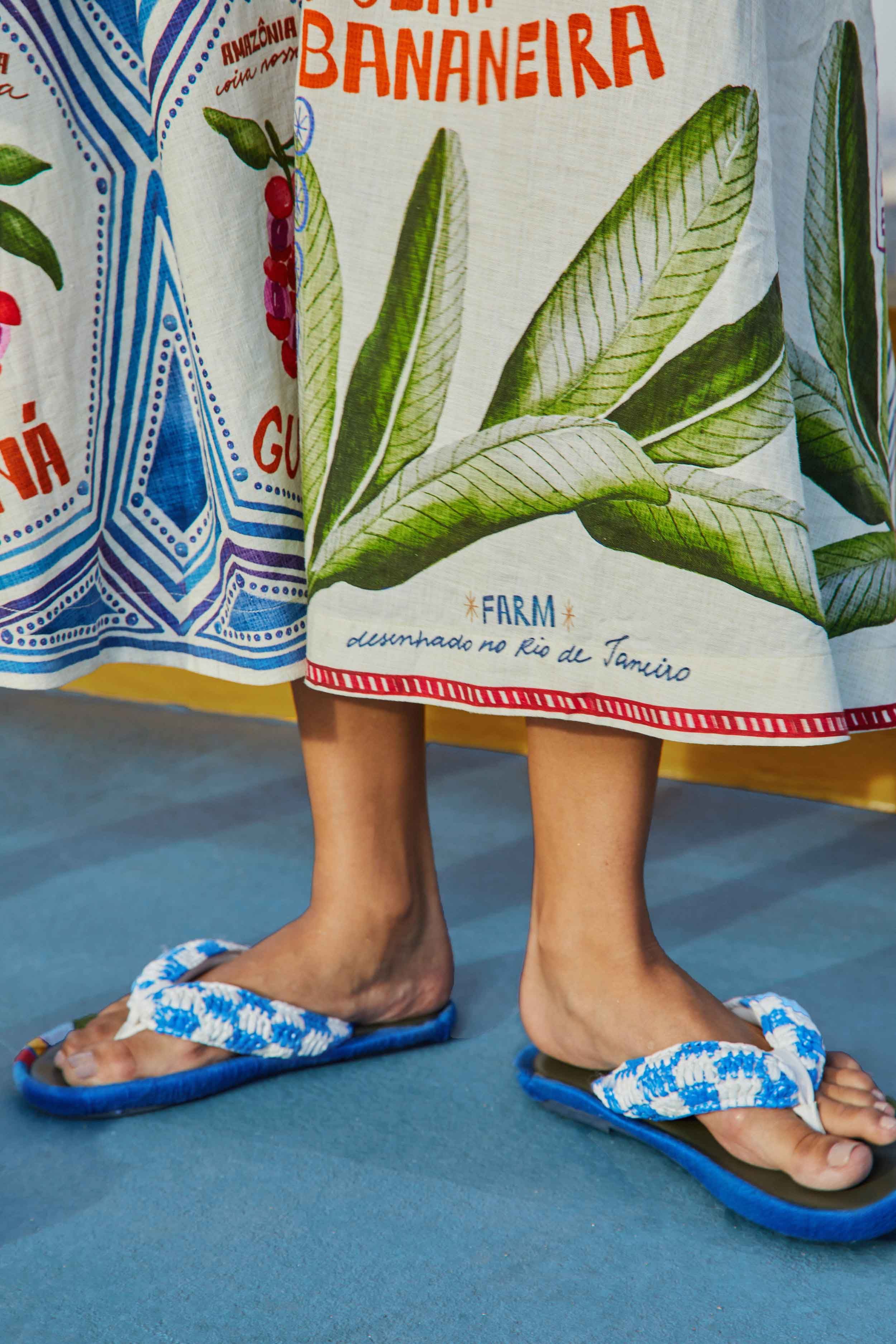 White Our Stamps Midi Skirt sold by FARM Rio product image thumbnail 5