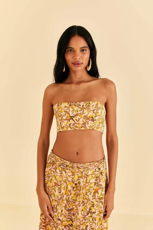 Light Pink Star Fruit Crop Top sold by FARM Rio