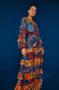 Mixed Pineapple Flowers Maxi Dress sold by FARM Rio