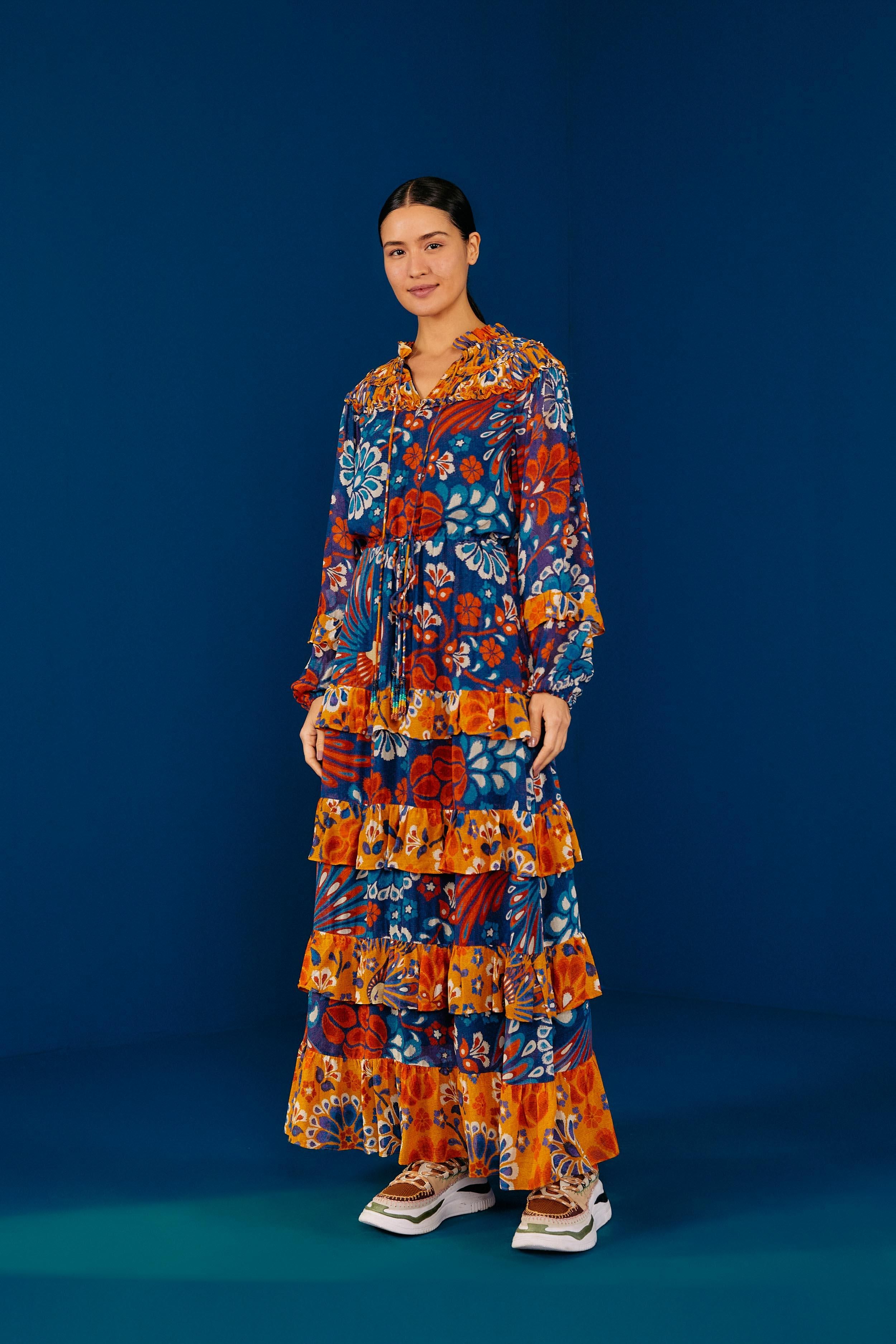 Mixed Pineapple Flowers Maxi Dress sold by FARM Rio product image thumbnail 4