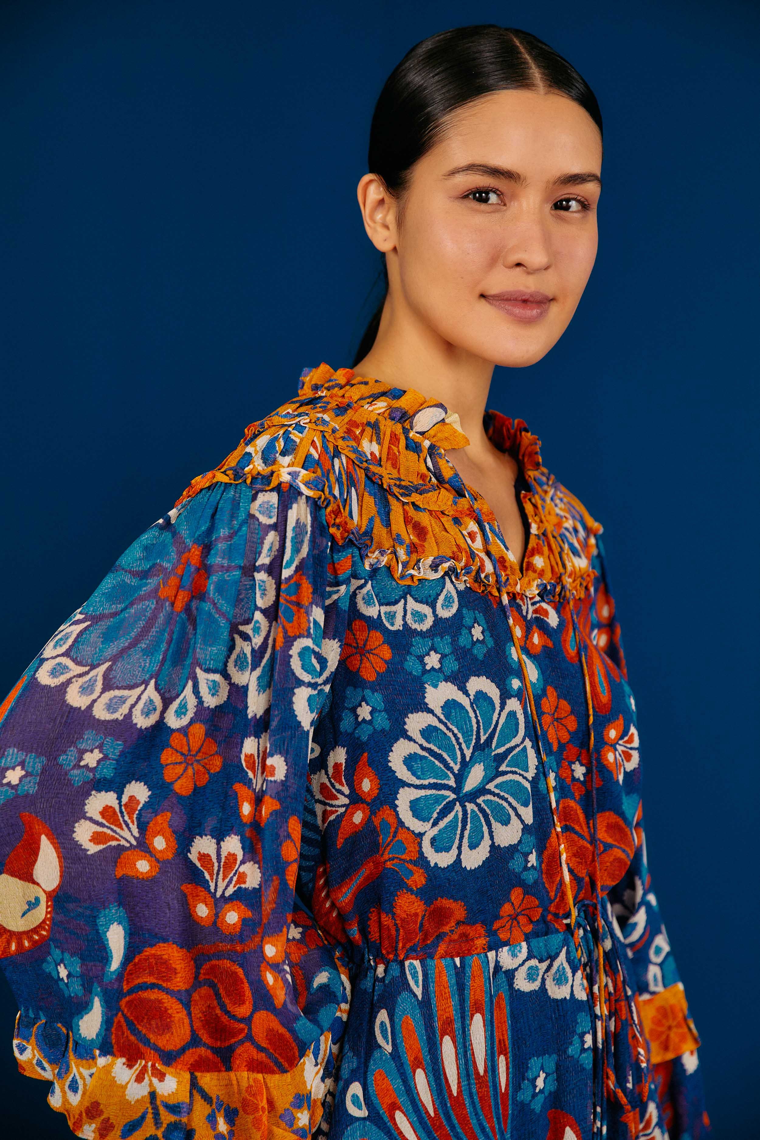 Mixed Pineapple Flowers Maxi Dress sold by FARM Rio product image thumbnail 3