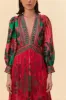Blush Floral Yard Fringe Maxi Dress sold by FARM Rio