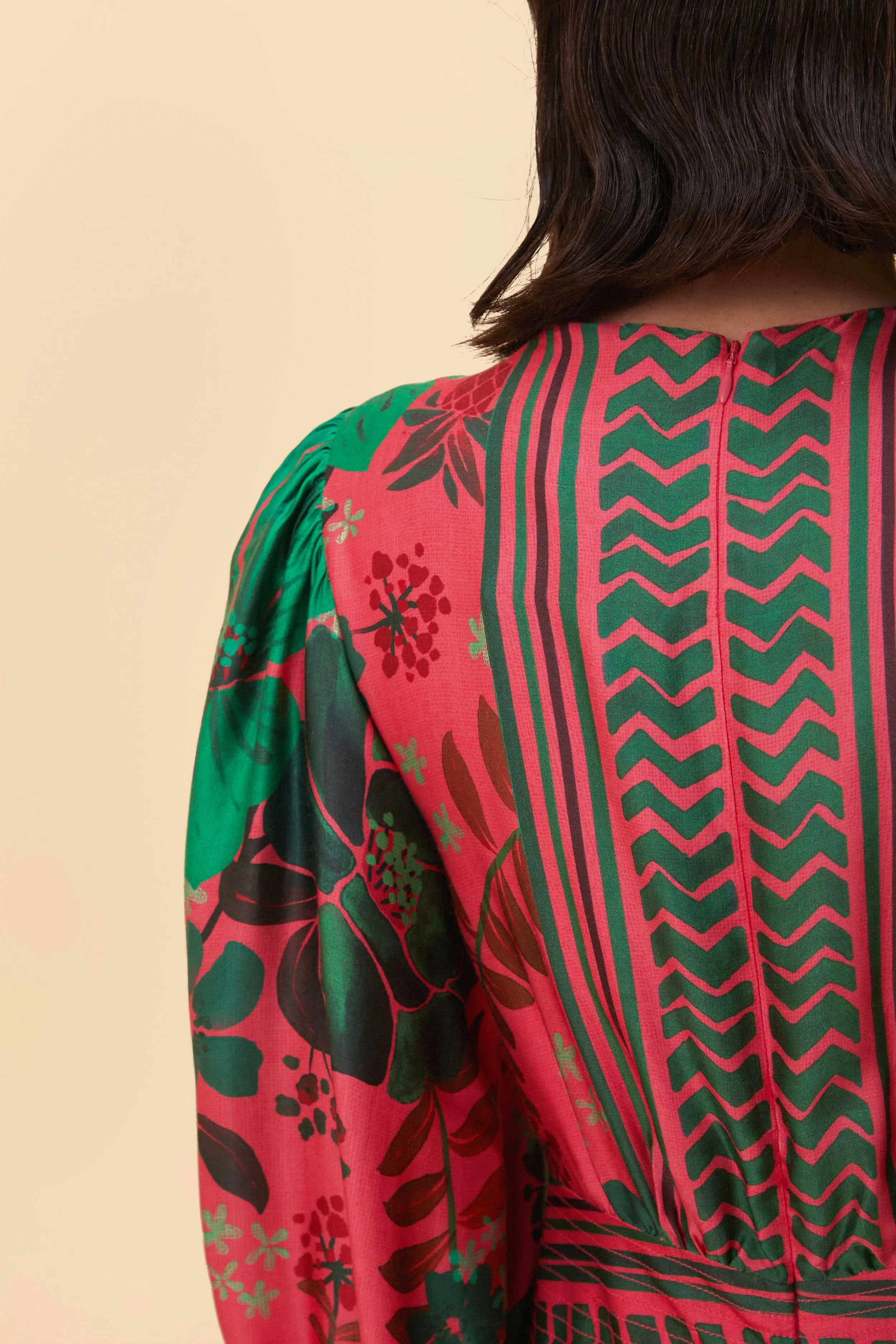 Blush Floral Yard Fringe Maxi Dress sold by FARM Rio product image thumbnail 5