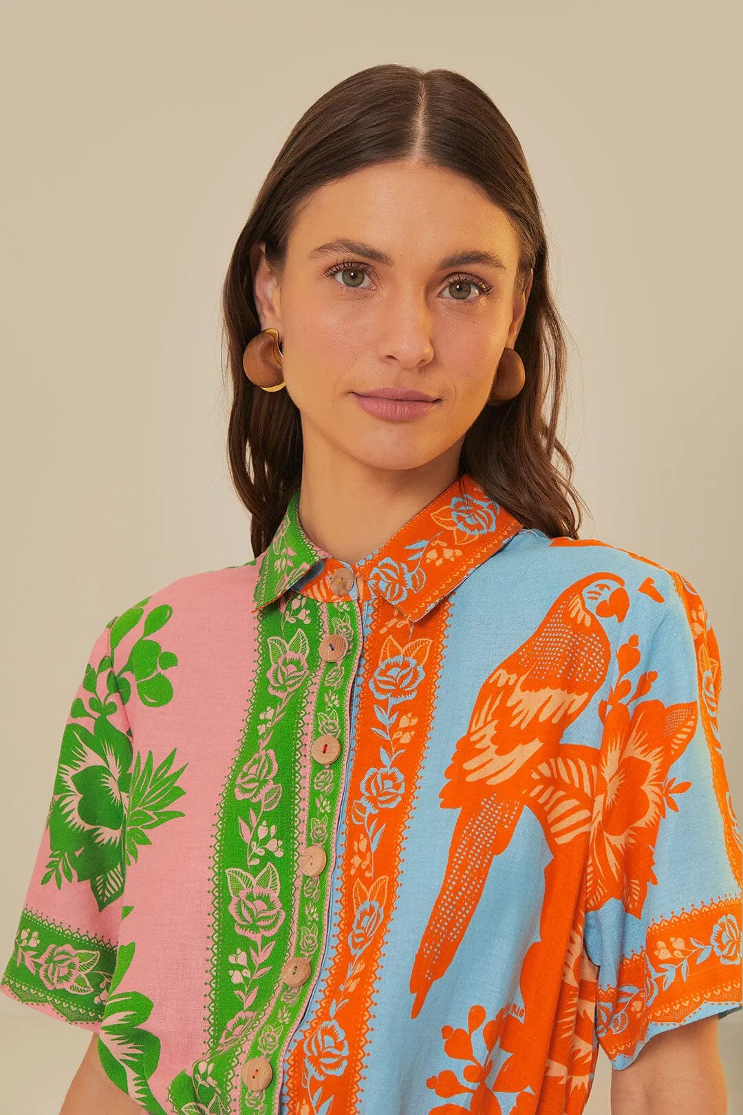 Mixed Lace Garden Scarves Romper sold by FARM Rio product image thumbnail 3