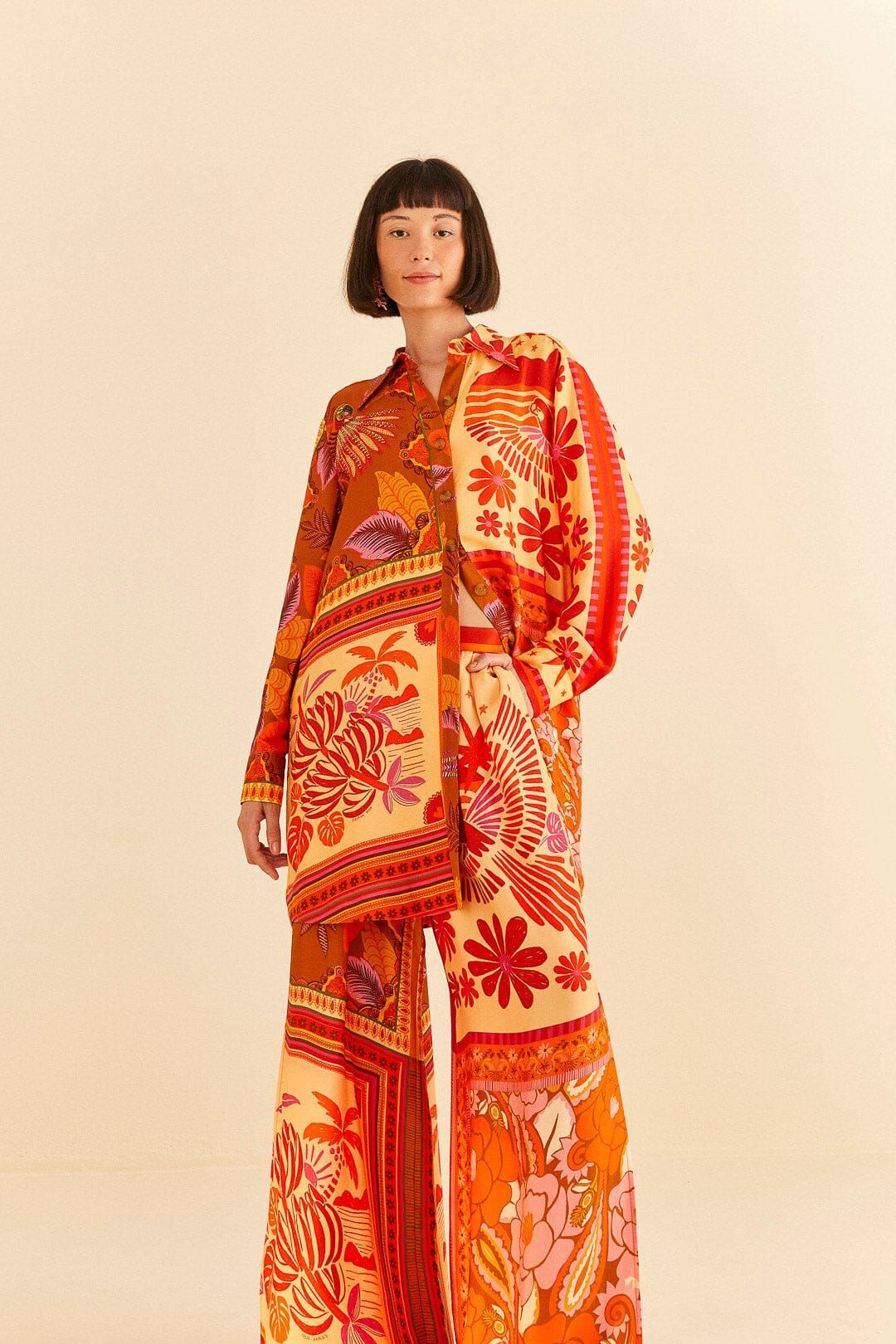 Forest Mixed Scarves Lenzing™ Ecovero™ Viscose Pants sold by FARM Rio