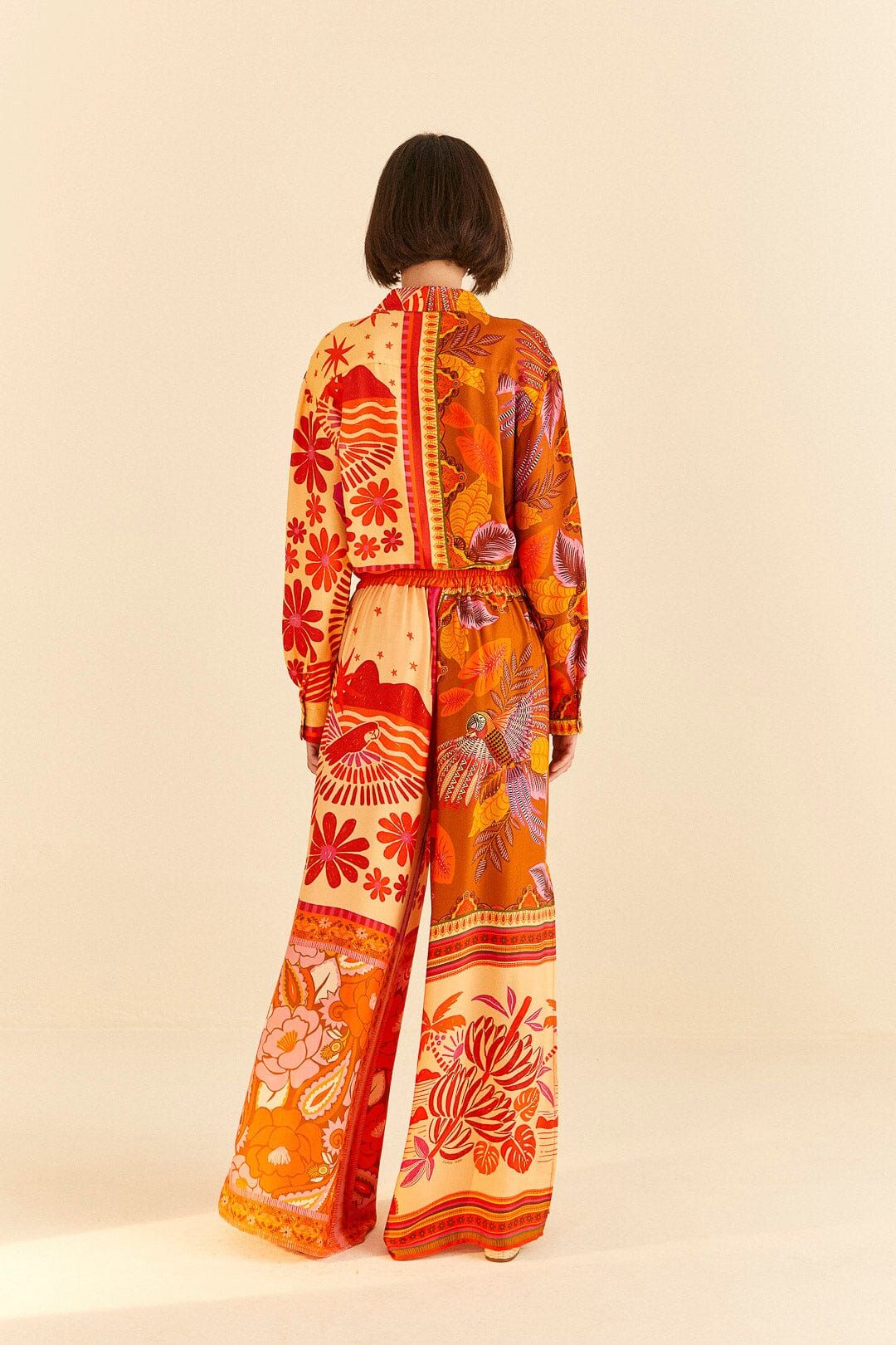 Forest Mixed Scarves Lenzing™ Ecovero™ Viscose Pants sold by FARM Rio product image thumbnail 4