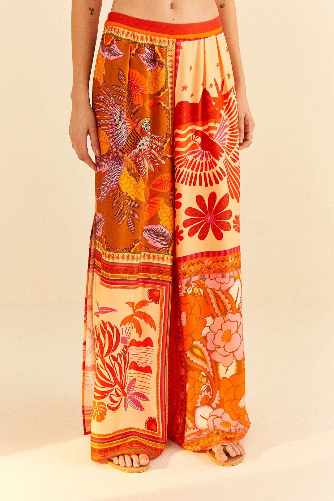 Forest Mixed Scarves Lenzing™ Ecovero™ Viscose Pants sold by FARM Rio product image thumbnail 3