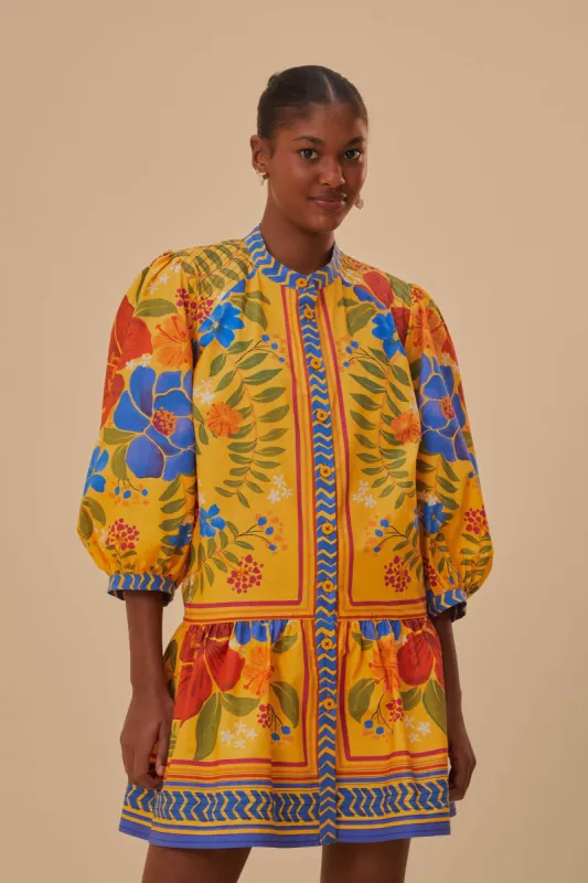 Yellow Floral Yard Mini Dress sold by FARM Rio