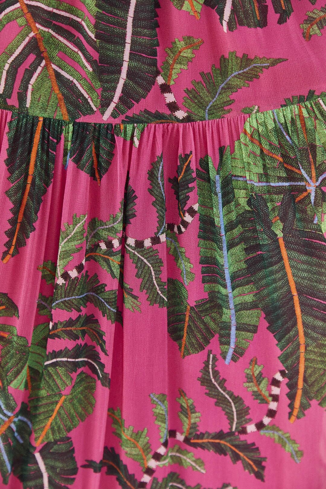 Pink Leaves Cut Out Maxi Dress sold by FARM Rio product image thumbnail 6