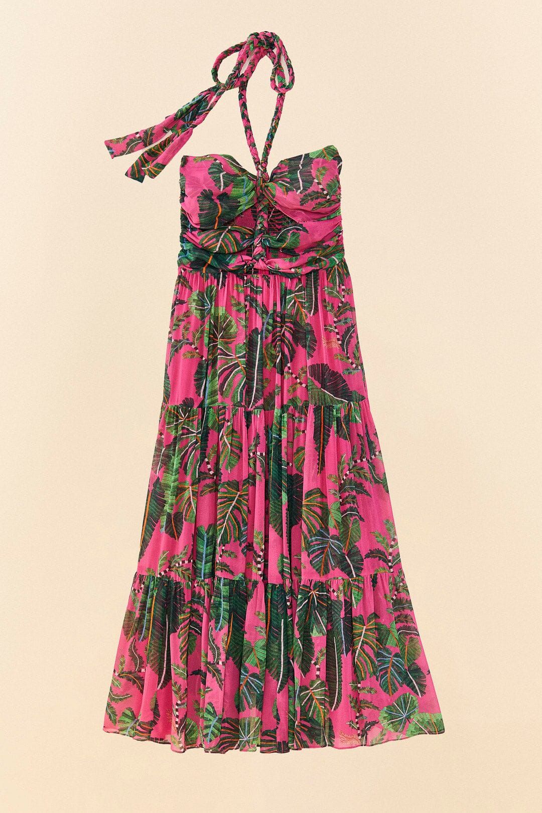 Pink Leaves Cut Out Maxi Dress sold by FARM Rio product image thumbnail 7