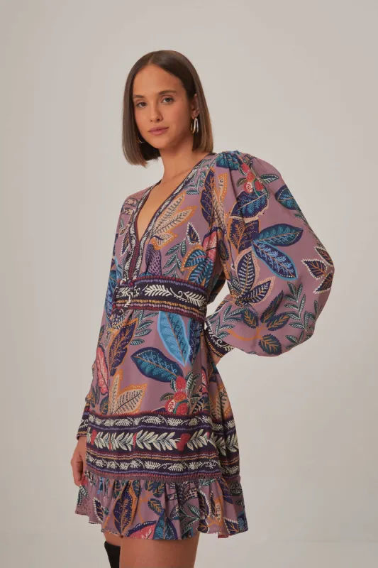 Mini dress with floral pattern Color multicolor - SINSAY