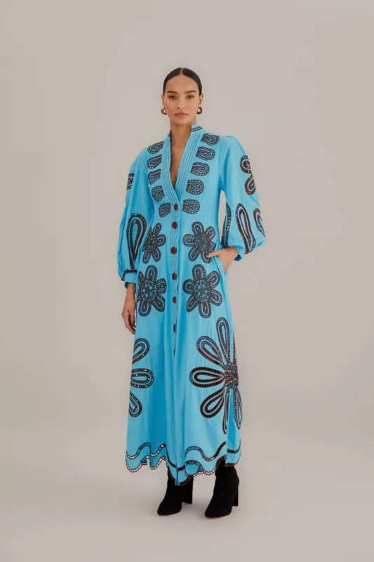 Turquoise Richelieu Maxi Dress sold by FARM Rio