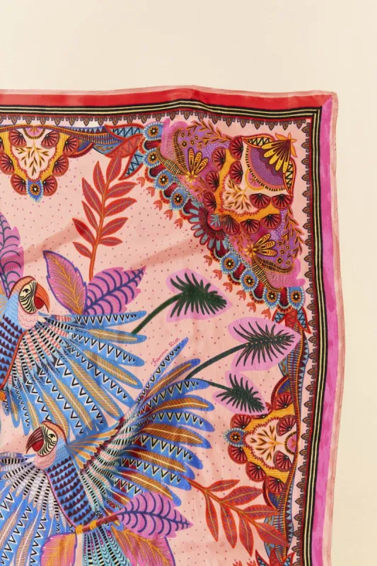 Pink Macaw Scarf sold by FARM Rio