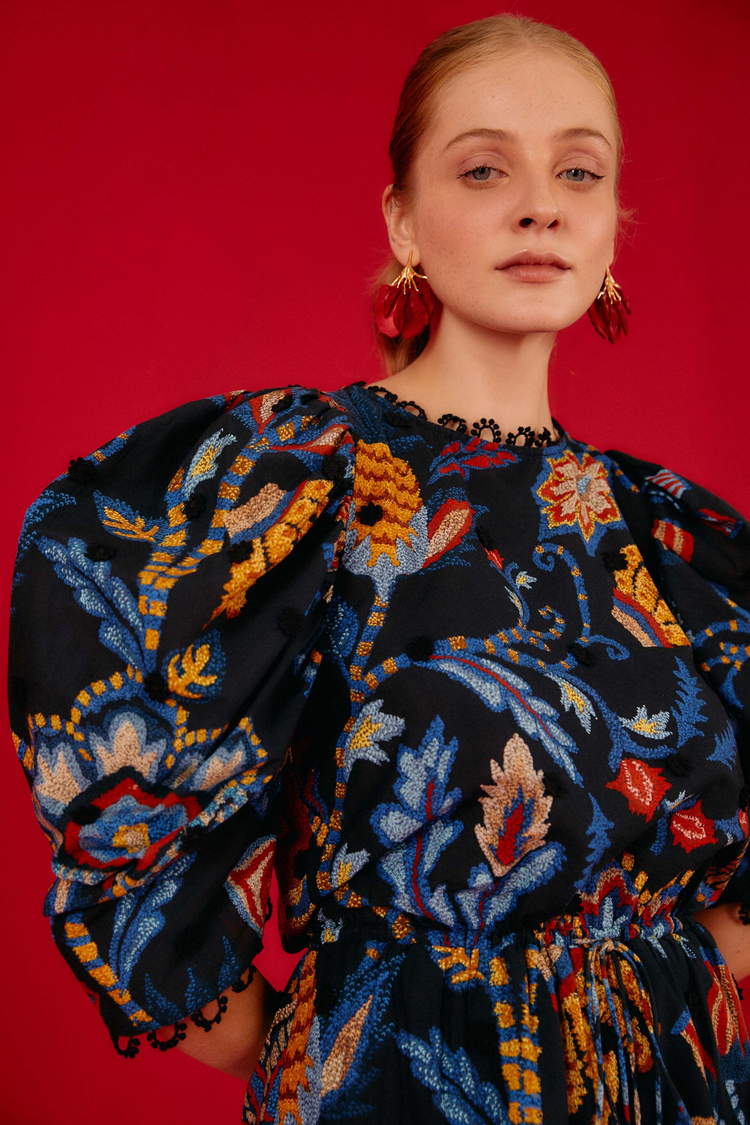 Black Sunset Tapestry Mini Dress sold by FARM Rio product image thumbnail 3