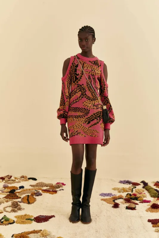 Pink Croco Sweater Dress sold by FARM Rio