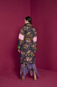 Black Graphic Toucans Puffer Jacket sold by FARM Rio