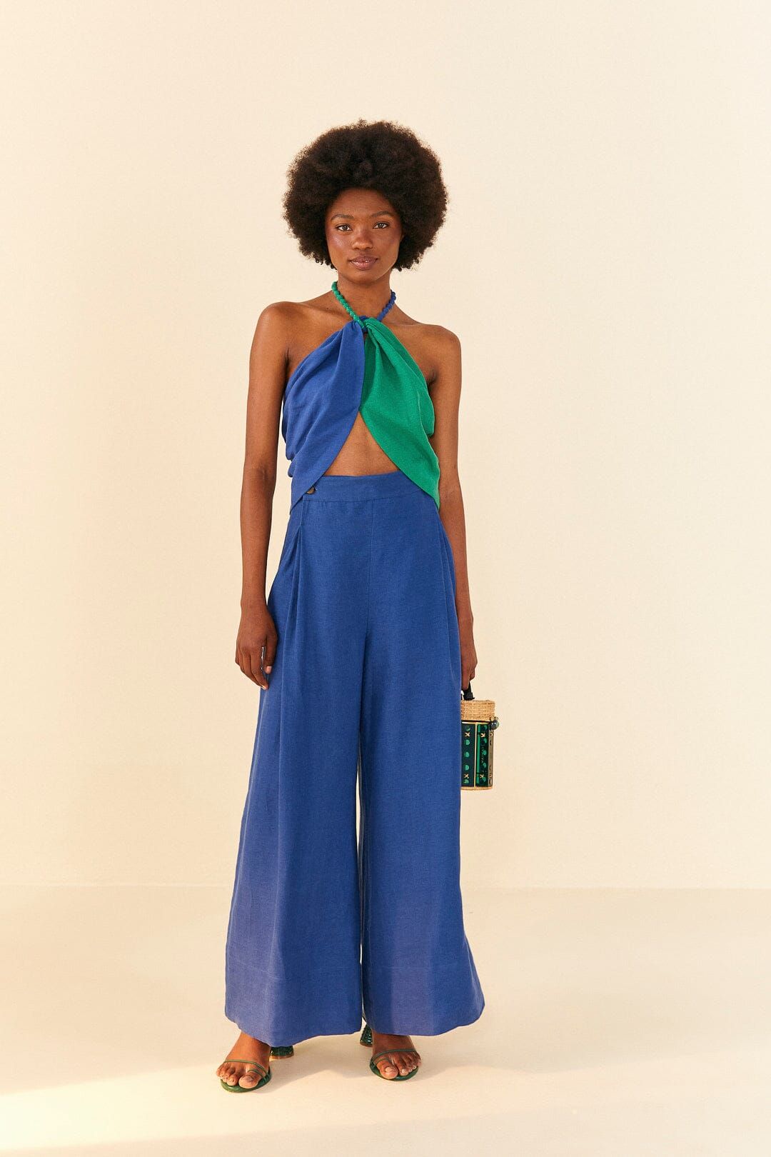 Deep Blue High Waisted Pants sold by FARM Rio product image thumbnail 2