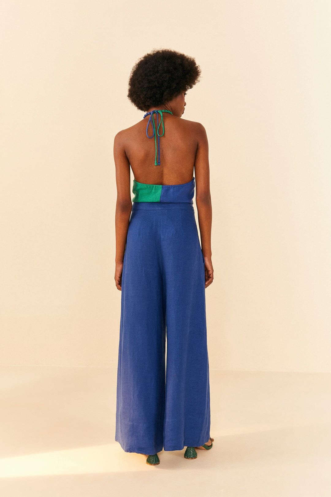 Deep Blue High Waisted Pants sold by FARM Rio product image thumbnail 3