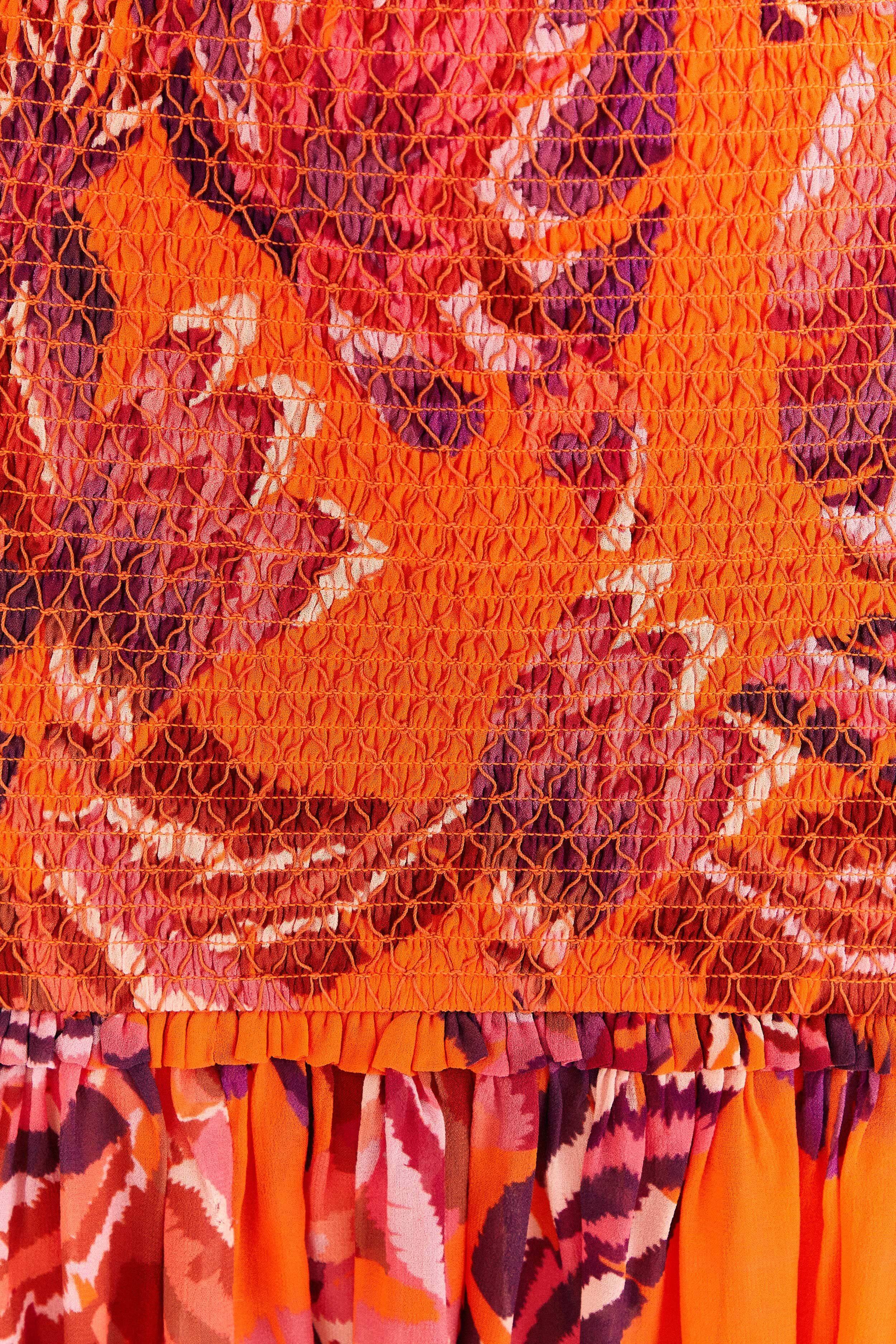 Orange Chevron Forest Mini Dress sold by FARM Rio product image thumbnail 4