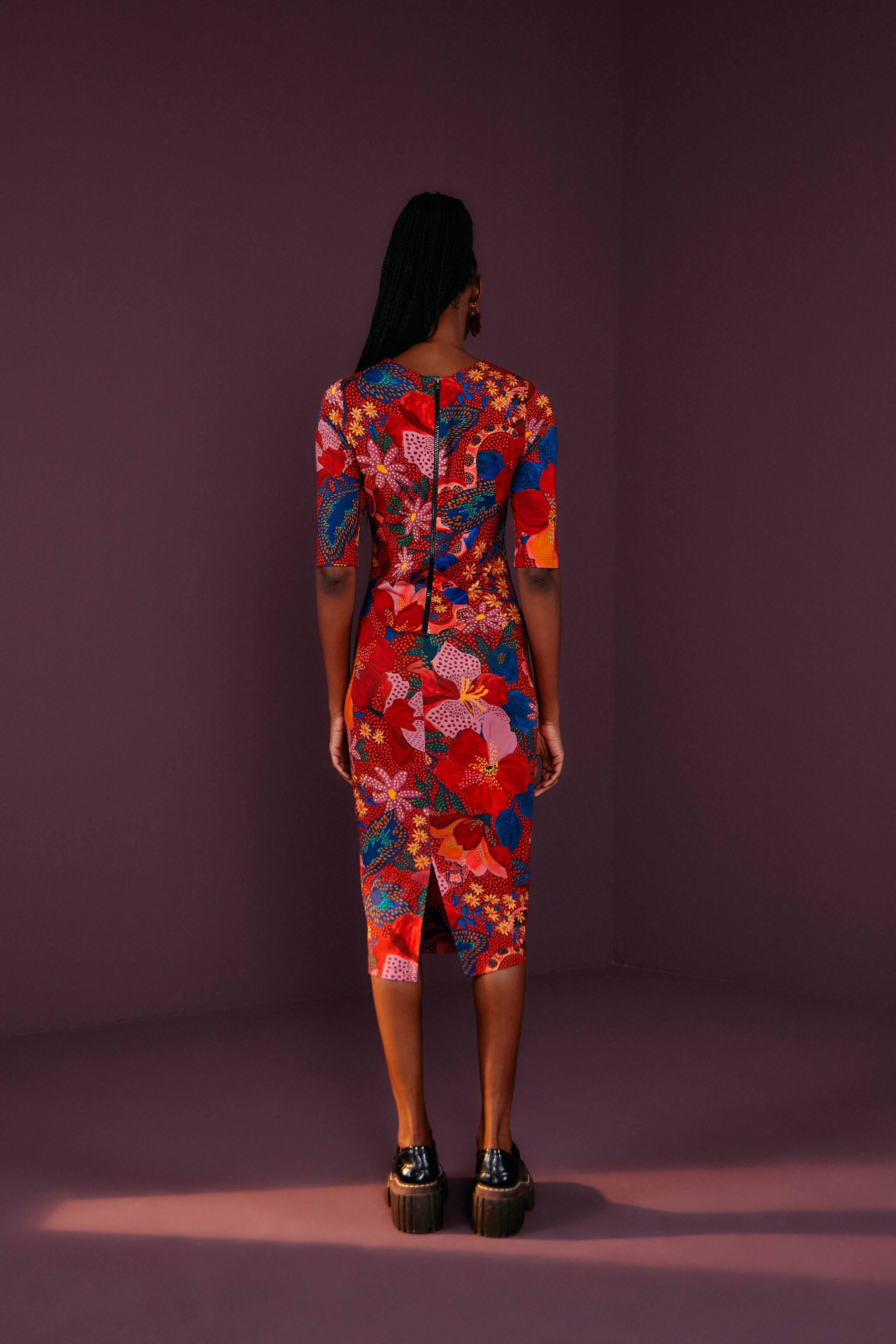 Red Wild Life Lenzing™ Ecovero™ Viscose Midi Dress sold by FARM Rio product image thumbnail 3