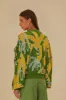 Green Foliage Sketch Knit Cardigan sold by FARM Rio