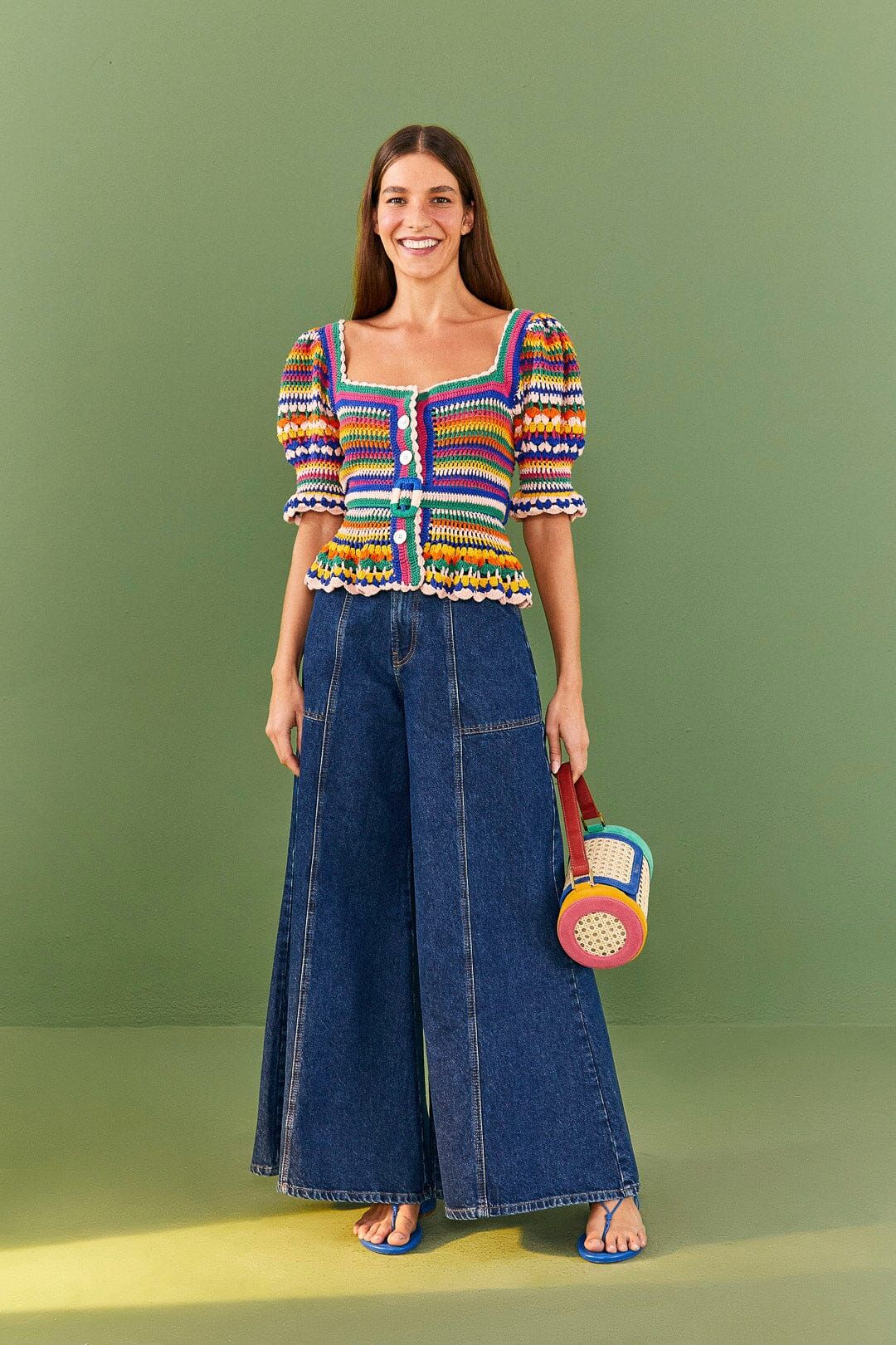 Multi Stitches Crochet Blouse sold by FARM Rio