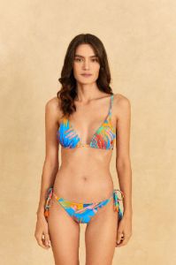 Blue Painted Birds Side Tie Bikini Bottom sold by FARM Rio
