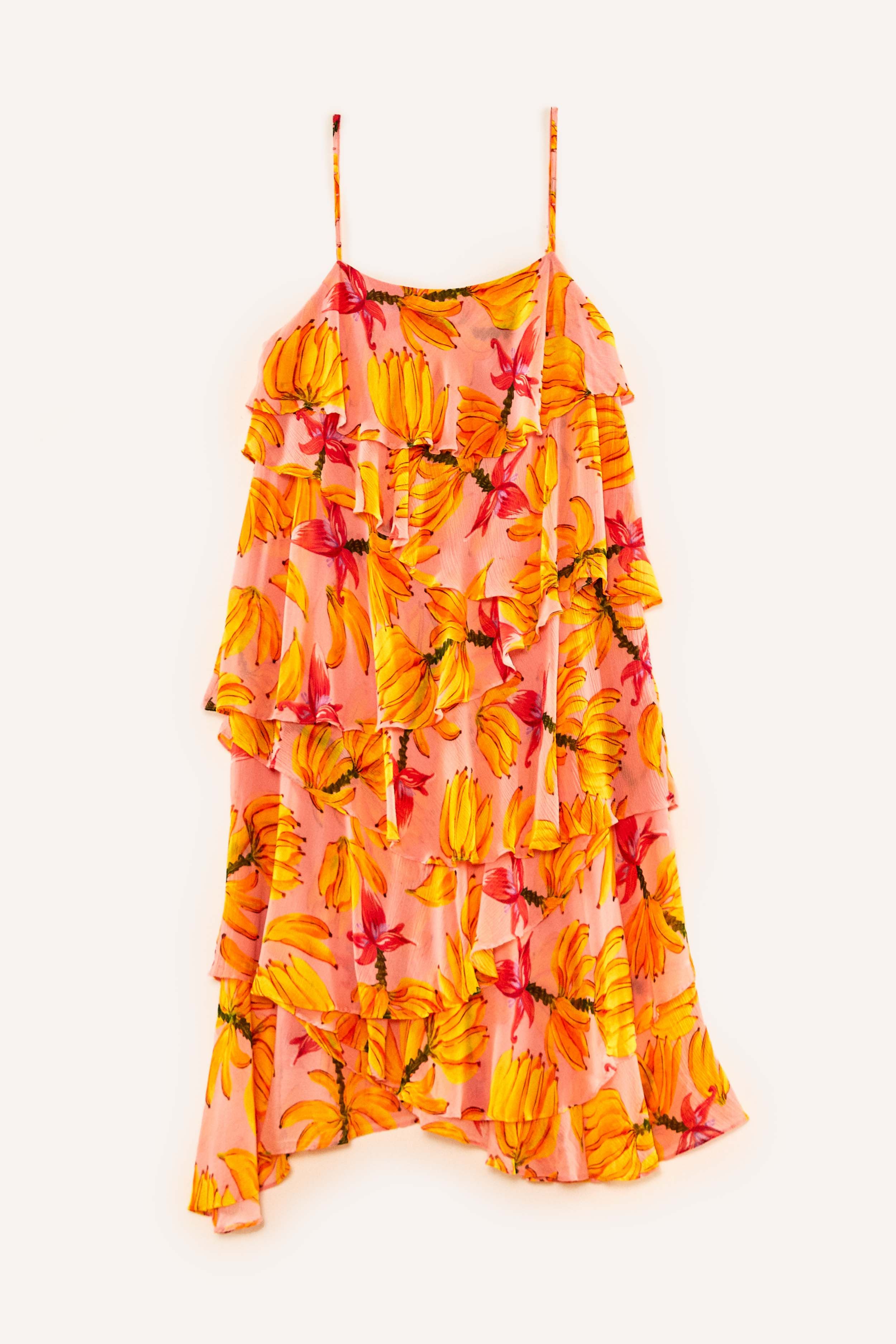 Banana Taste Ruffle Midi Dress sold by FARM Rio product image thumbnail 7