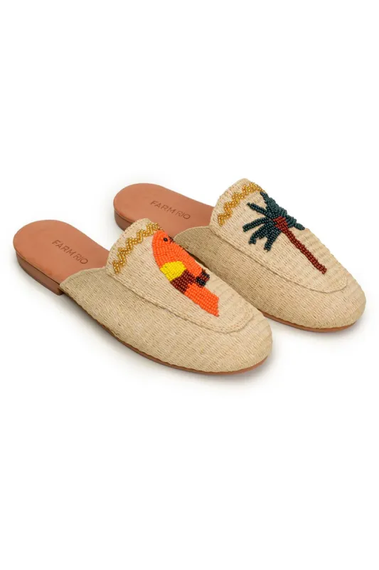 MACAW RAFFIA MULE sold by FARM Rio