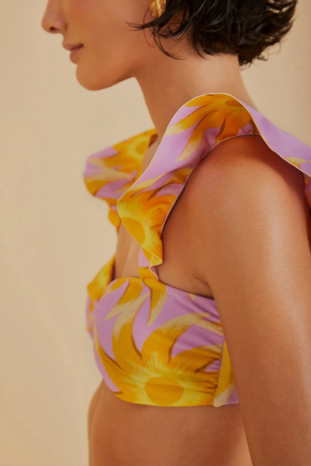 Sunny Side Bandeau Bikini Top sold by FARM Rio product image thumbnail 3